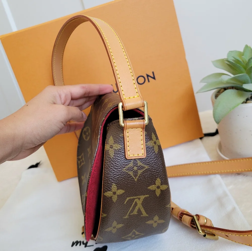 VERY CUTE ❤️Authentic LOUIS VUITTON Tambourine Shoulder/Crossbody Bag Monogram